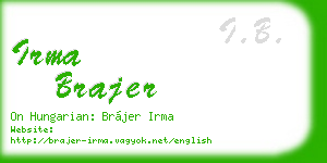 irma brajer business card